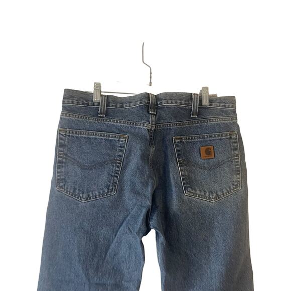 Carhartt Men's Size‎ 35 X 30 Medium Wash Blue Workwear Straight Jeans - Picture 5 of 9